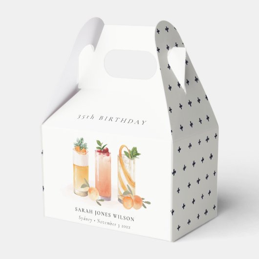 Cute Fruit Cocktail Blush Sinaasappel elke dag van Bedankdoosjes (Achterkant)