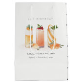 Cute Fruit Cocktail Blush Sinaasappel elke dag van Medium Cadeauzakje (Achterkant)