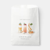 Cute Fruit Cocktail Sinaasappel Blush Any Age Birt Bedankzakje (Voorkant)