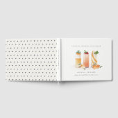 Cute Fruit Cocktail Sinaasappelen Koppels Bruiloft Gastenboek (Volledig)