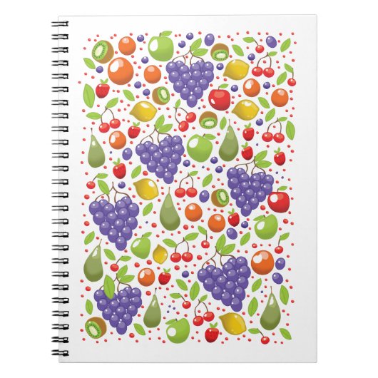 Cute Fruit patroon Notitieboek (Voorkant)
