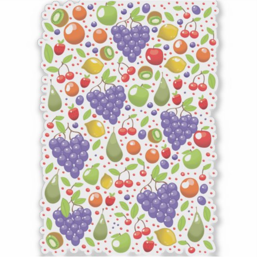 Cute Fruit patroon Sticker (Voorkant)