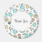 Cute Fruit Pattern Summery Geachte Hartelijk dank Magneet (Voorkant)