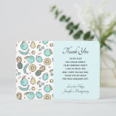 Cute Fruit Pattern Summery Thleed Bedankkaart (Staand voorkant)
