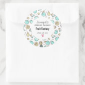 Cute Fruit Pattern Summery Thleed Candle/Soap Ronde Sticker (Tas)