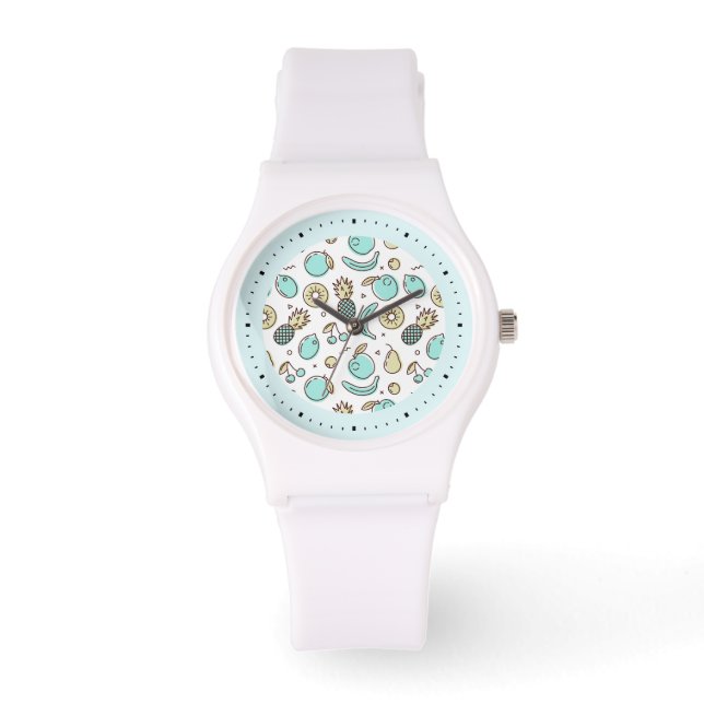 Cute Fruit Pattern Summery Thleed Horloge (Voorkant)