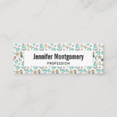 Cute Fruit Pattern Summery Thleed Mini Visitekaartje (Voorkant)