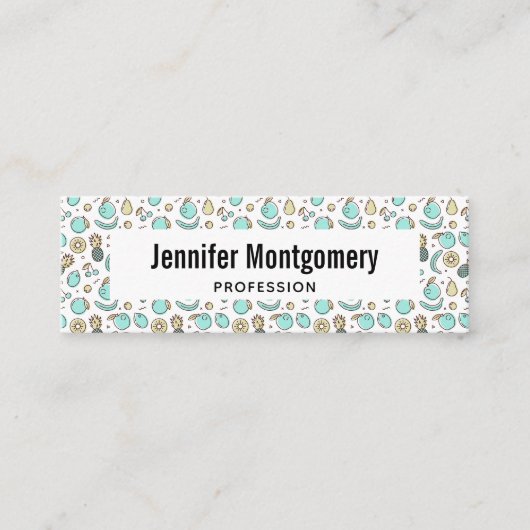 Cute Fruit Pattern Summery Thleed Mini Visitekaartje (Voorkant)