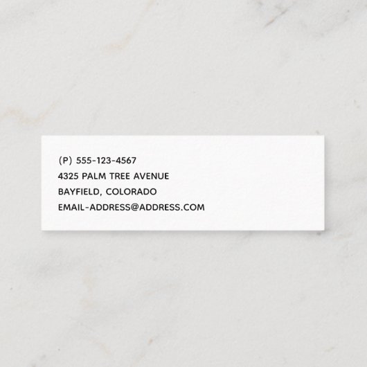 Cute Fruit Pattern Summery Thleed Mini Visitekaartje (Achterkant)