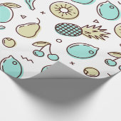 Cute Fruit Pattern Summery Thleed Pattern Cadeaupapier (Hoek)