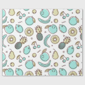 Cute Fruit Pattern Summery Thleed Pattern Cadeaupapier (Vlak)