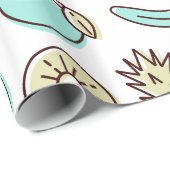 Cute Fruit Pattern Summery Thleed Pattern Cadeaupapier (Rol Hoek)