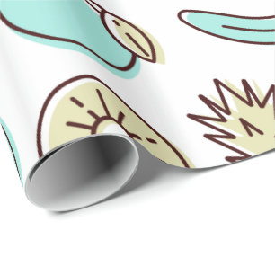 Cute Fruit Pattern Summery Thleed Pattern Cadeaupapier