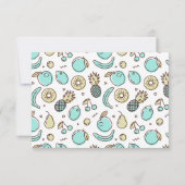 Cute Fruit Pattern Summery Thleed Save The Date (Achterkant)