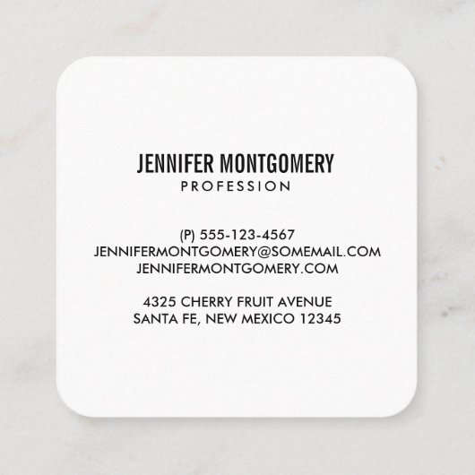 Cute Fruit Pattern Summery Thleed Vierkante Visitekaartje (Achterkant)