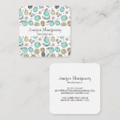 Cute Fruit Pattern Summery Thleed Vierkante Visitekaartje (Voorkant / Achterkant)