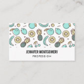 Cute Fruit Pattern Summery Thleed Visitekaartje (Voorkant)