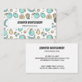 Cute Fruit Pattern Summery Thleed Visitekaartje (Voorkant / Achterkant)