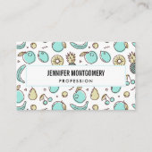 Cute Fruit Pattern Summery Thleed Visitekaartje (Voorkant)