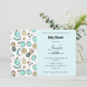 Cute Fruit Pattern Summery Thmed Baby shower Kaart (Staand voorkant)