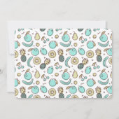 Cute Fruit Pattern Summery Thmed Baby shower Kaart (Achterkant)