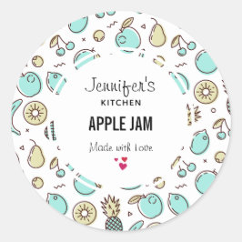 Cute Fruit Pattern Summery Thmed Kitchen Ronde Sticker