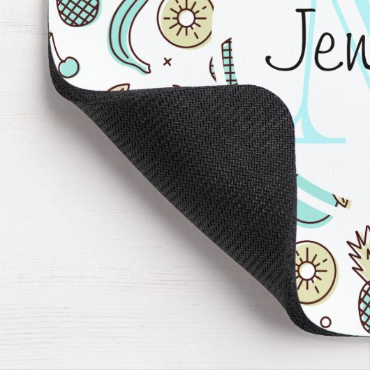 Cute Fruit Pattern Summery Thormy Monogram Muismat (Hoek)