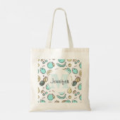 Cute Fruit Pattern Summery Thormy Monogram Tote Bag (Achterkant)