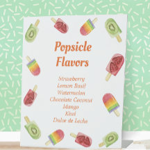 Cute Fruit Popsicle Flavors Summer Party