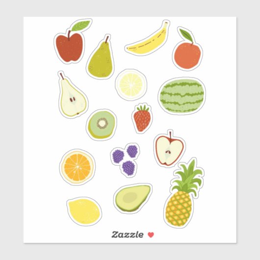 Cute Fruit Sticker (Vel)