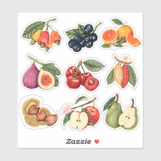 Cute Fruit Sticker (Vel)
