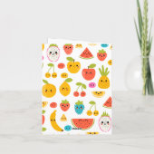 Cute Fruits Eerste 1e Verjaardagsfeestje Vouwkaart (Achterkant)