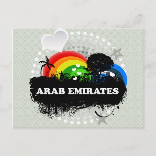 Cute Fruity Arab Emirates Briefkaart (Voorkant)