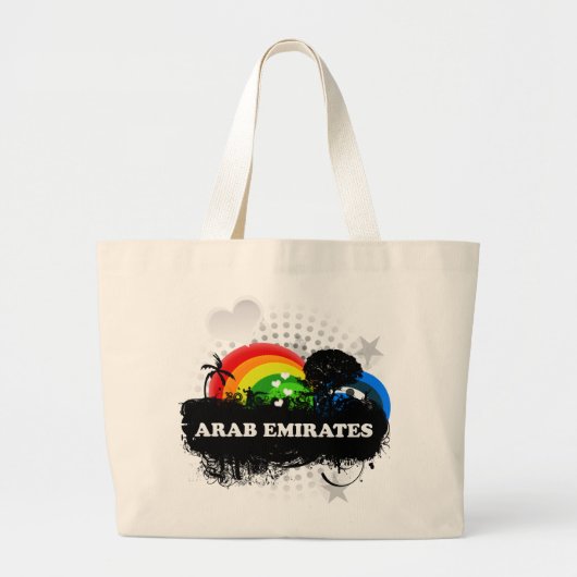 Cute Fruity Arab Emirates Grote Tote Bag (Voorkant)