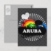 Cute Fruity Aruba Briefkaart (Voorkant / Achterkant)