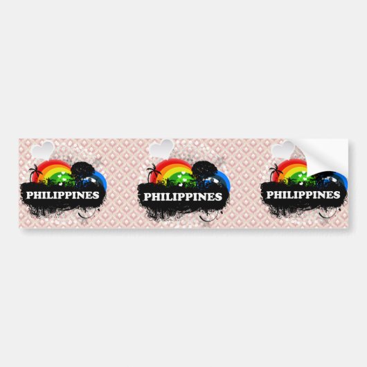 Cute Fruity Filipijnen Bumpersticker (Voorkant)
