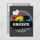 Cute Fruity Griekenland Briefkaart (Voorkant / Achterkant)