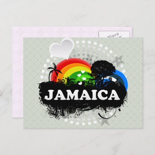 Cute Fruity Jamaica Briefkaart (Voorkant / Achterkant)
