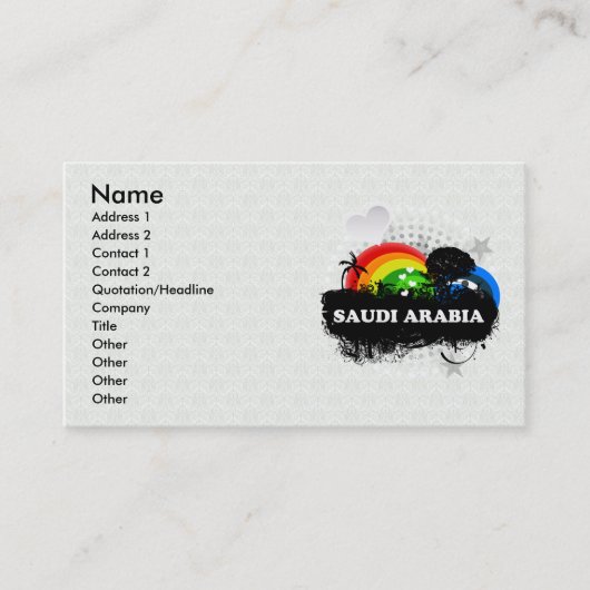 Cute Fruity Saudi-Arabië Visitekaartje (Voorkant)