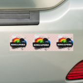 Cute Fruity Singapore Bumpersticker (Op auto)