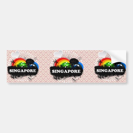 Cute Fruity Singapore Bumpersticker (Voorkant)
