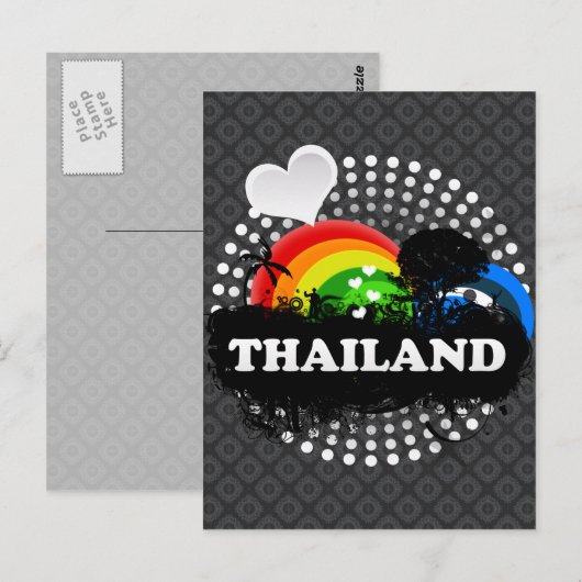 Cute Fruity Thailand Briefkaart (Voorkant / Achterkant)