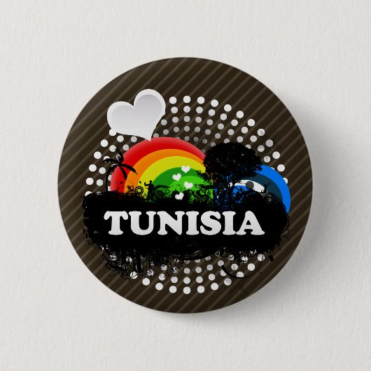 Cute Fruity Tunesië Ronde Button 5,7 Cm (Voorkant)