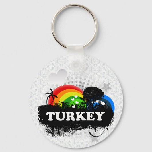 Cute Fruity Turkey Sleutelhanger (Voorkant)