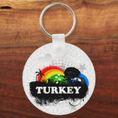 Cute Fruity Turkey Sleutelhanger (Voorkant)