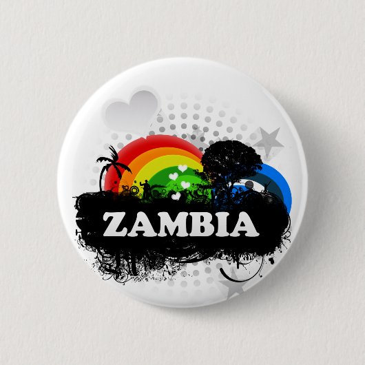 Cute Fruity Zambia Ronde Button 5,7 Cm (Voorkant)