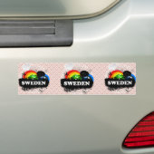 Cute Fruity Zweden Bumpersticker (Op auto)