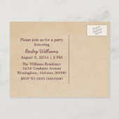 Cute Fuchsia Bow Afstuderen Briefkaart (Achterkant)