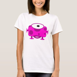 Cute Fuchsia Cartoon Monster T-shirt