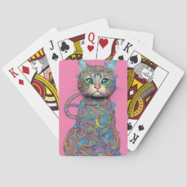 Cute Full Body Cat Hyper Pokerkaarten